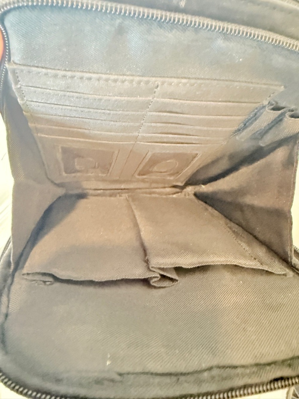 Fossil Black Leather Organizer Crossbody Bag Vintage - Picture 10 of 10